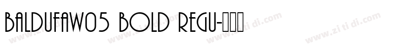 BaldufaW05 Bold Regu字体转换